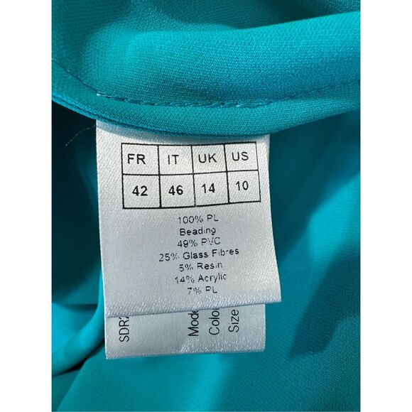 NWT Zuhair Murad Embellished Beaded Draped One-Shoulder Gown Blue Size 10 $4550 - Picture 10 of 10